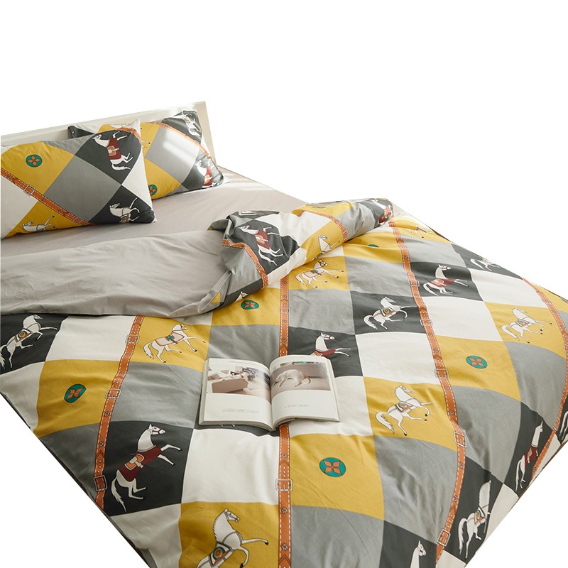 大特価 北欧スタイルのインコットン寝具4ピースセ... : 寝具・ベッド・マットレス 日本製人気