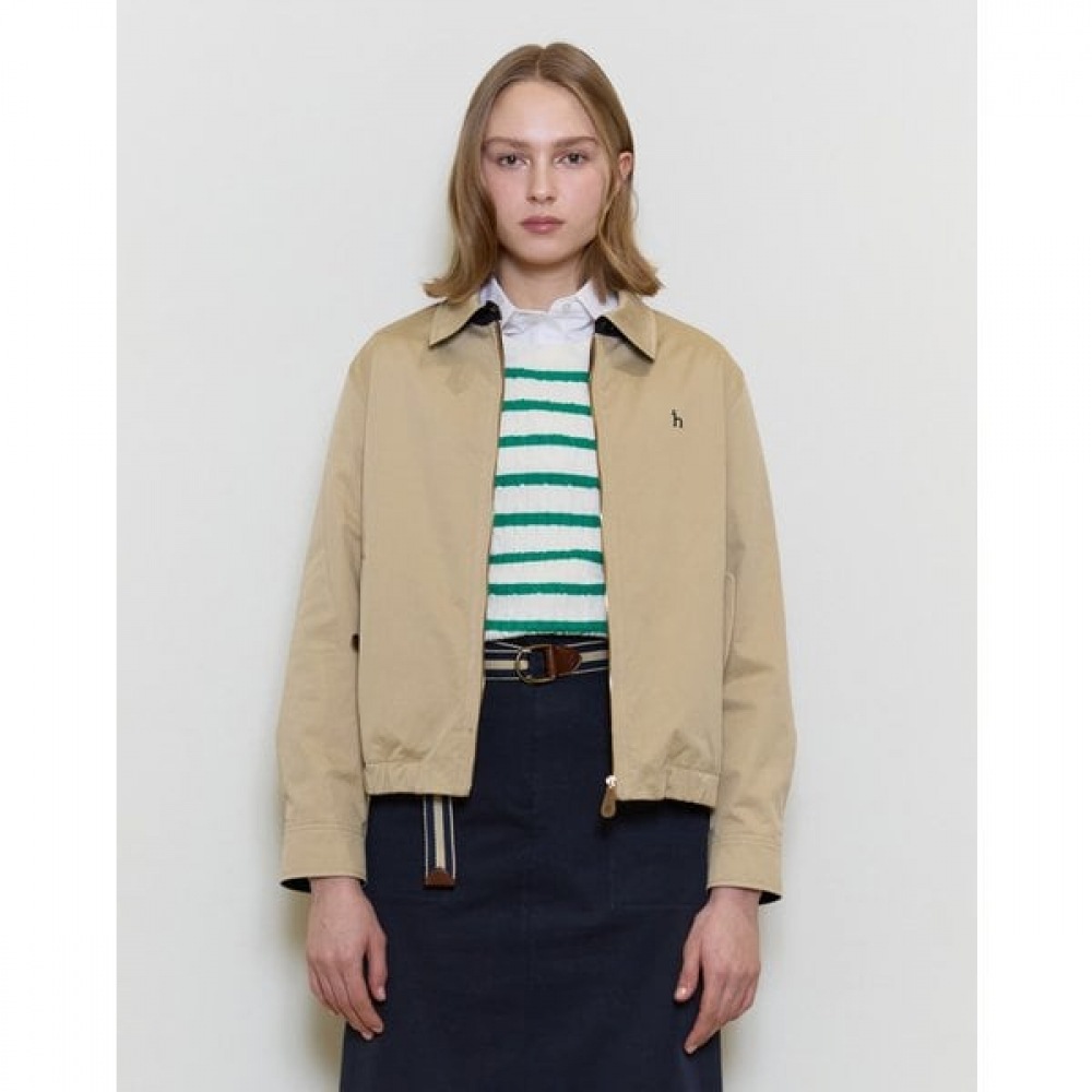 [25SS] リバーシブルコットンヘリントンジャンパーベージュHSJU5B202I2