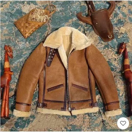 シープスキン 復刻30 s USAF TYPE B-3 ムートン フライトジャケット ブラウン ボマー ボンバー イタリアンレザー ラム 羊革 シープスキン 復刻30 s USAF TYPE B-3 ムートン フライトジャケット ブラウン ボマー ボンバー イタリアンレザー ラム 羊革