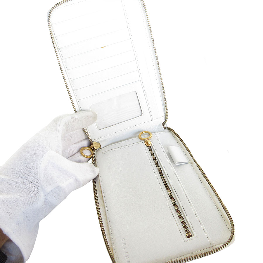 セリーヌ CELINE ポシェット 2004 オリンピック限定 レザー ホワイト