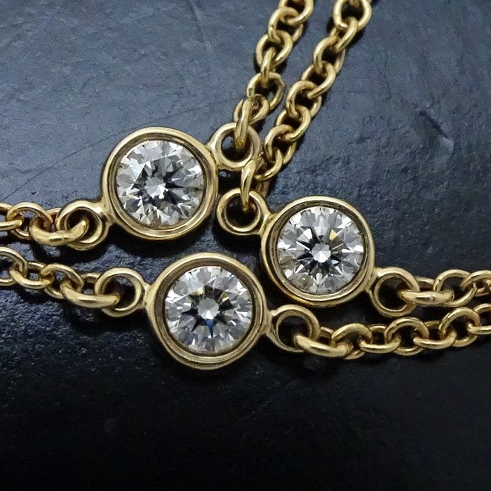 Qoo10] Tiffany バイザヤード ブレスレット 3Pダイヤモ