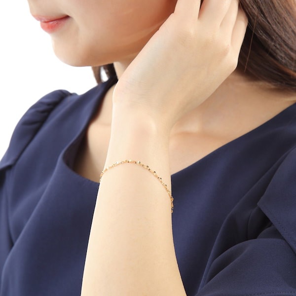 K18(刻印有り)レディース　2連　ブレスレット 18金2連ブレスレット K18(刻印有り)レディース 2連 ブレスレット