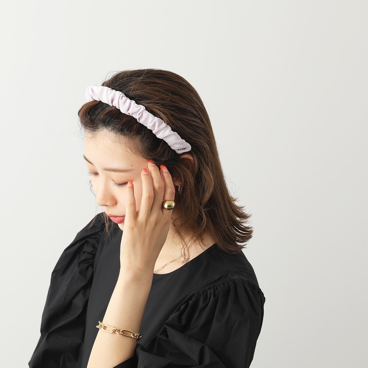 【LELET NY】メッシュサテンのカチューシャ ★国内発関税込 Sasha Headband | LELET NY