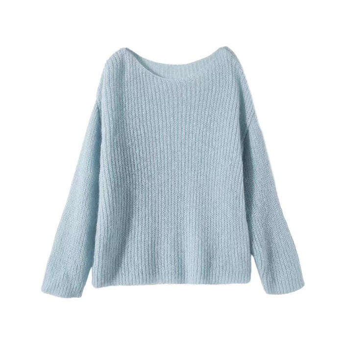 トップス ニット セーター カットソー Tシャツ ローゲージ レディース エレガント 大人 可愛い きれいめ カジュアル フェミニン 長袖 ボートネック プルオーバー ブルー 青 パープル グリーン