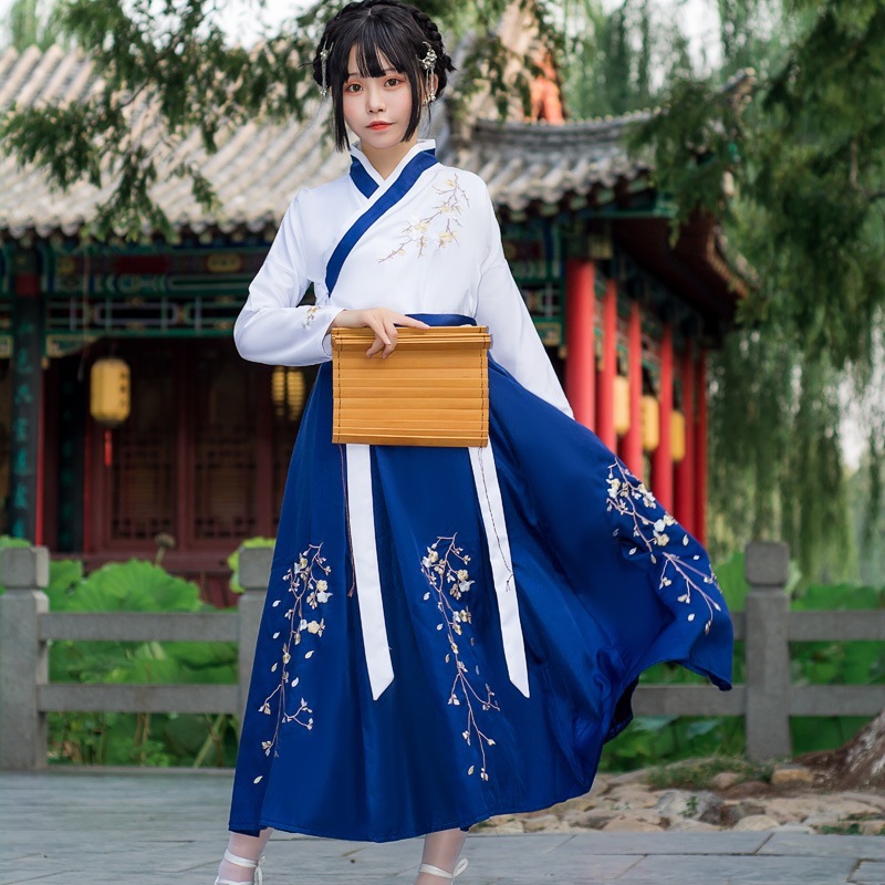 改良された仮装夏服女性梅花仮装超仙スカート学生清新で上品な日常装華清閣韓国