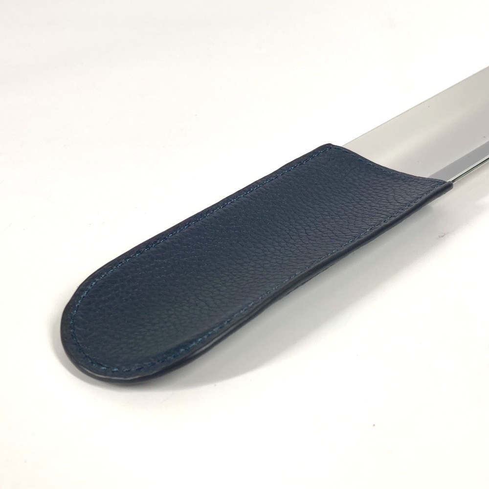 靴べら ロゴ 靴ベラ インテリア シューホーン レザー ネイビー 靴べら ロゴ 靴ベラ インテリア シューホーン レザー ネイビー