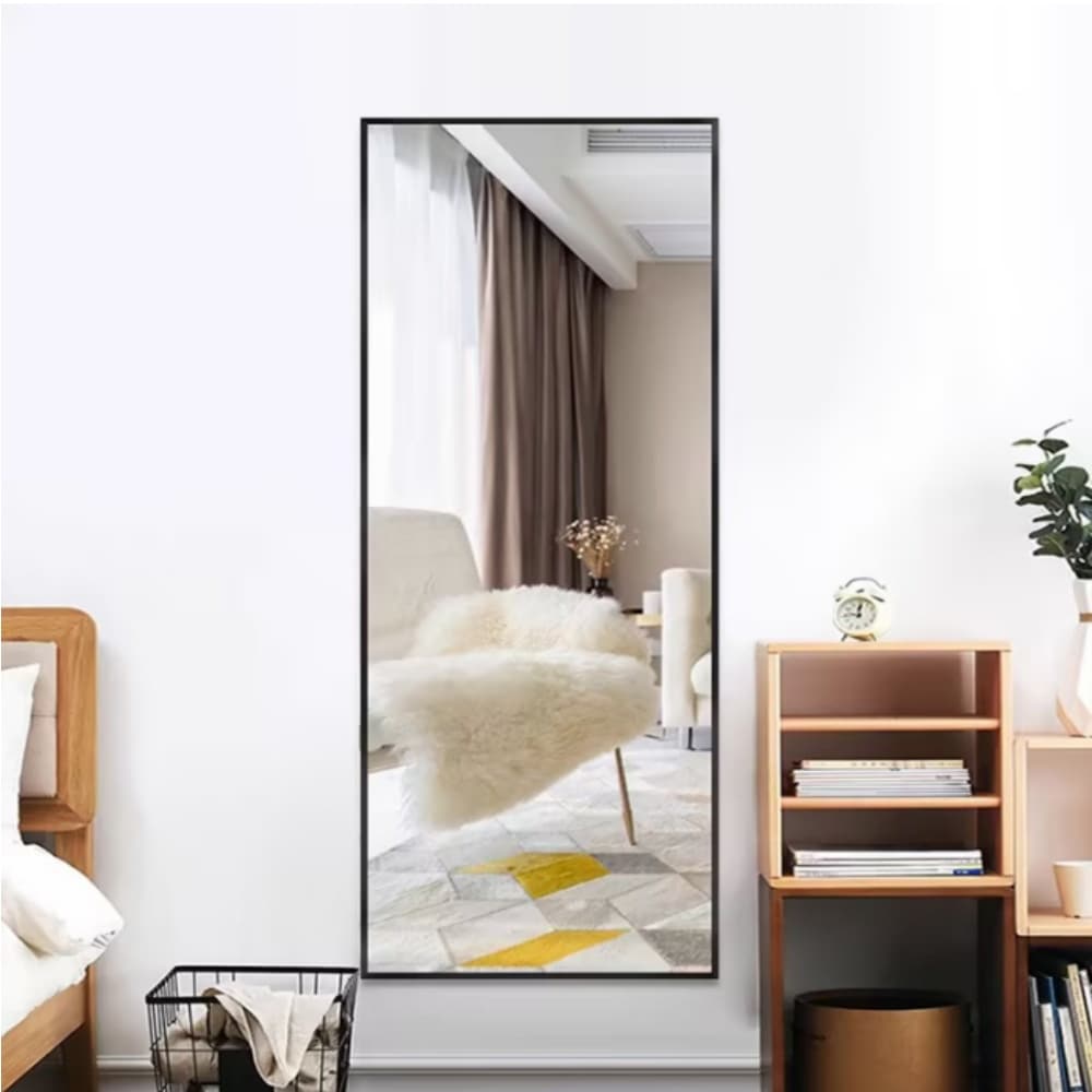 【国内発送.送.料.無.料!】全身鏡姿見鏡スタンドミラーアルミ強化ガラス壁掛けミラー直角立てかけ鏡姿見ミラー大型おしゃれ飛散防止160*50CMブラック 【国内発送.送.料.無.料!】全身鏡姿見鏡スタンドミラーアルミ強化ガラス壁掛けミラー直角立てかけ鏡姿見ミラー大型おしゃれ飛散防止160*50CMブラック