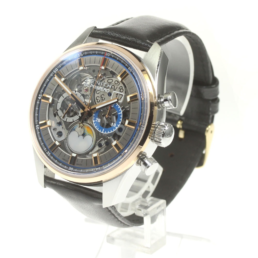 ゼニス ZENITH 51.2530.4047 エルプリメロ クロノマスター グランドデイト フルオープン 自動巻き メンズ 箱付き_838059【中古】