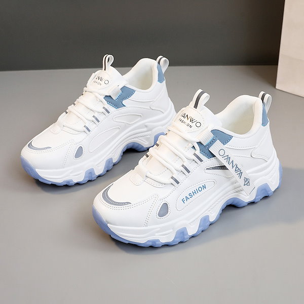 Qoo10] スニーカー レディース通気性の厚底メッシ