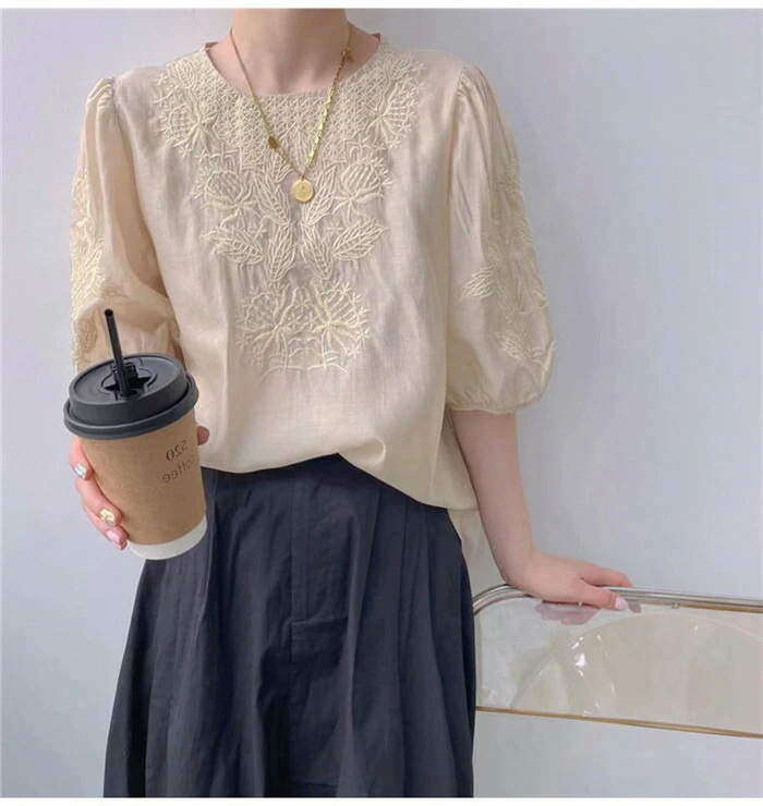 【20点セット】無料ボリューム袖 ブラウス レース ブラウス レディース 半袖 刺繡花柄レース トップス プルオーバー カットソー パフスリーブ ふんわり 透け感 キレイめ カジュアル 通勤 オフィス 【20点セット】無料ボリューム袖 ブラウス レース ブラウス レディース 半袖 刺繡花柄レース トップス プルオーバー カットソー パフスリーブ ふんわり 透け感 キレイめ カジュアル 通勤 オフィス