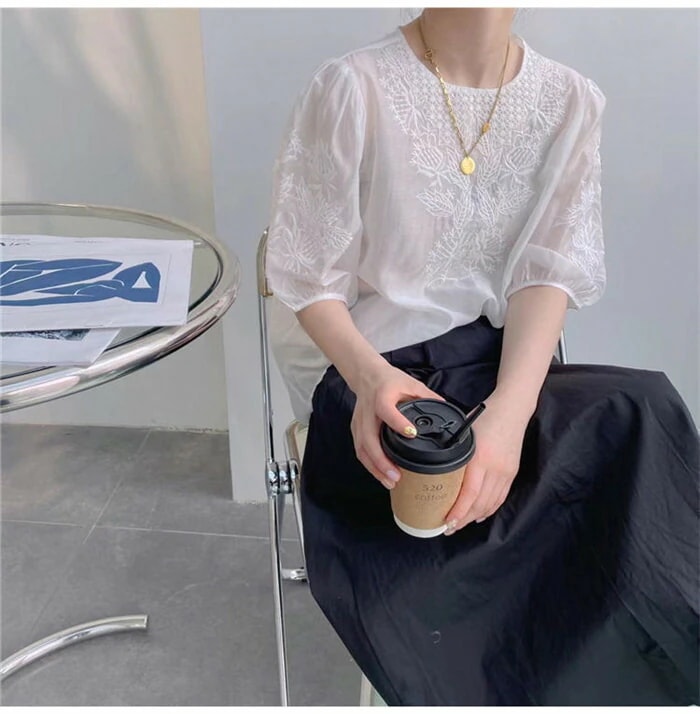 【20点セット】無料ボリューム袖 ブラウス レース ブラウス レディース 半袖 刺繡花柄レース トップス プルオーバー カットソー パフスリーブ ふんわり 透け感 キレイめ カジュアル 通勤 オフィス 【20点セット】無料ボリューム袖 ブラウス レース ブラウス レディース 半袖 刺繡花柄レース トップス プルオーバー カットソー パフスリーブ ふんわり 透け感 キレイめ カジュアル 通勤 オフィス