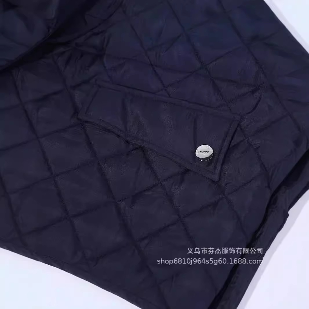 24 新しいスタイルのネイビー ブルー ダイヤモンド パターン綿ノースリーブ ベスト小さな香りのスタイル ジャケット ベスト 24 新しいスタイルのネイビー ブルー ダイヤモンド パターン綿ノースリーブ ベスト小さな香りのスタイル ジャケット ベスト