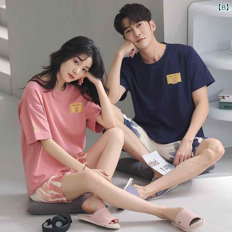 パジャマ レディース 上下 カップル パジャマ 夏 綿 半袖 大きいサイズ 薄手 韓国 甘 かわいい 男女兼用 ホーム 服 スタイル 外 着 可能 パジャマ レディース 上下 カップル パジャマ 夏 綿 半袖 大きいサイズ 薄手 韓国 甘 かわいい 男女兼用 ホーム 服 スタイル 外 着 可能