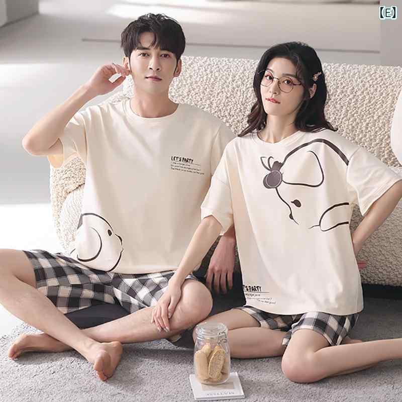 パジャマ レディース 上下 カップル パジャマ 夏 綿 半袖 大きいサイズ 薄手 韓国 甘 かわいい 男女兼用 ホーム 服 スタイル 外 着 可能 パジャマ レディース 上下 カップル パジャマ 夏 綿 半袖 大きいサイズ 薄手 韓国 甘 かわいい 男女兼用 ホーム 服 スタイル 外 着 可能
