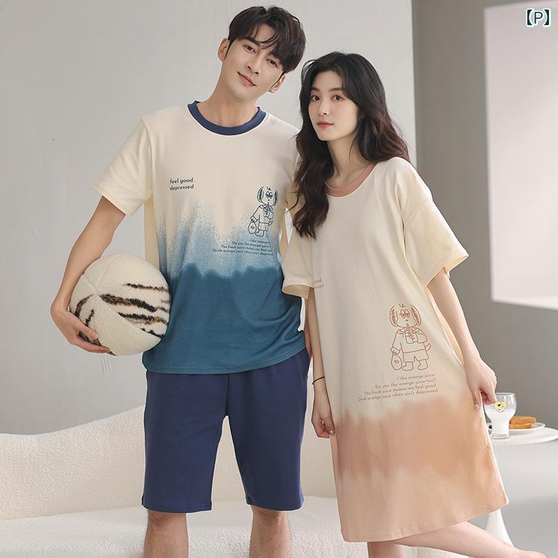 パジャマ レディース 上下 カップル パジャマ 夏 綿 半袖 大きいサイズ 薄手 韓国 甘 かわいい 男女兼用 ホーム 服 スタイル 外 着 可能 パジャマ レディース 上下 カップル パジャマ 夏 綿 半袖 大きいサイズ 薄手 韓国 甘 かわいい 男女兼用 ホーム 服 スタイル 外 着 可能