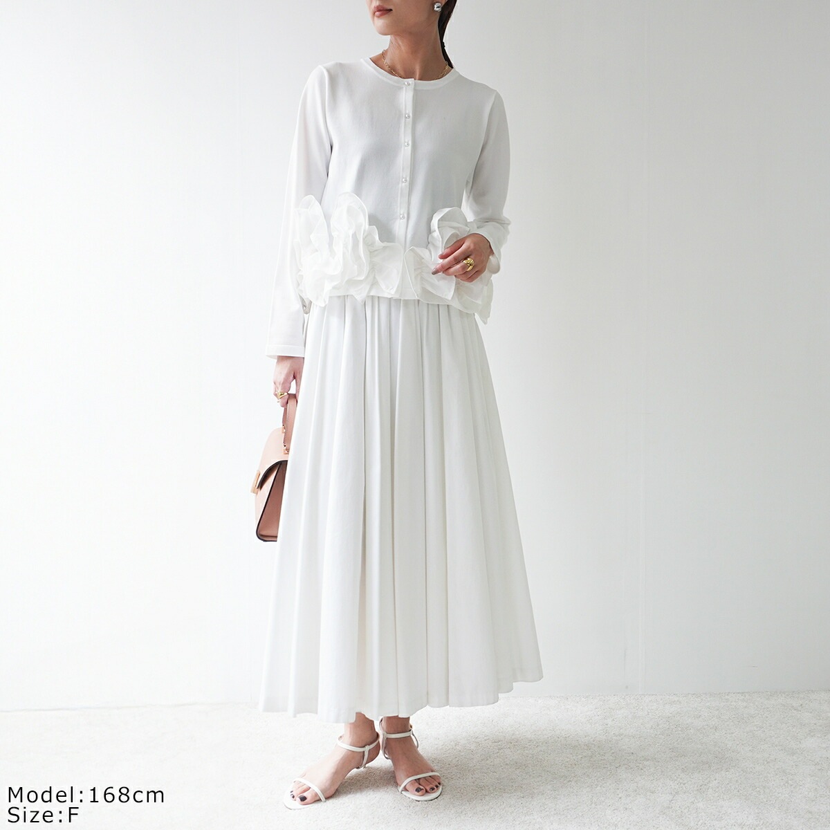 Mewl ミュール カーディガン M252-95200 レディース フリル ニット パールボタン 長袖 カラー2色 Mewl ミュール カーディガン M252-95200 レディース フリル ニット パールボタン 長袖 カラー2色