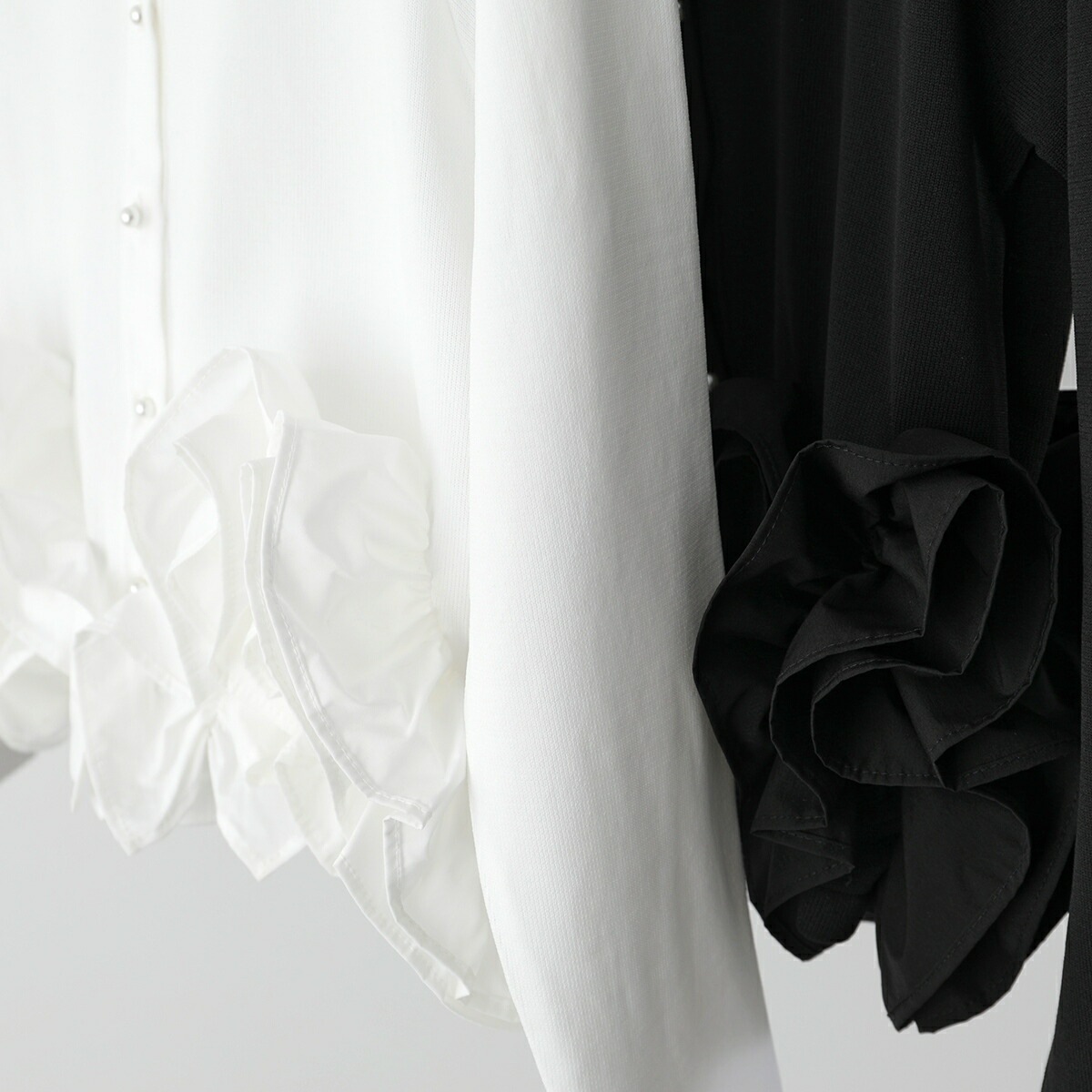 Mewl ミュール カーディガン M252-95200 レディース フリル ニット パールボタン 長袖 カラー2色 Mewl ミュール カーディガン M252-95200 レディース フリル ニット パールボタン 長袖 カラー2色