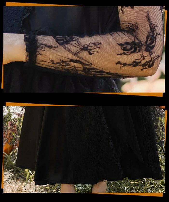 ハロウィン コスプレ キッズ　精霊　ハロウィン衣装 子供 キッズ 子供用 おばけ 幽霊 ゴースト コスプレ 子供服 ドレス かわいい　精霊衣装 パーティー イベント 姫系　全黒 スリラー hallow