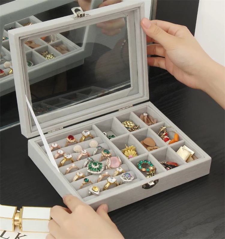 早い者勝ち ジュエリー 収納ボックス ハンドアクセサリー イヤリング スタッドピアス リング 絶妙