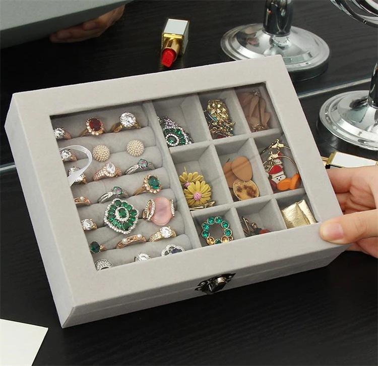 早い者勝ち ジュエリー 収納ボックス ハンドアクセサリー イヤリング スタッドピアス リング 絶妙