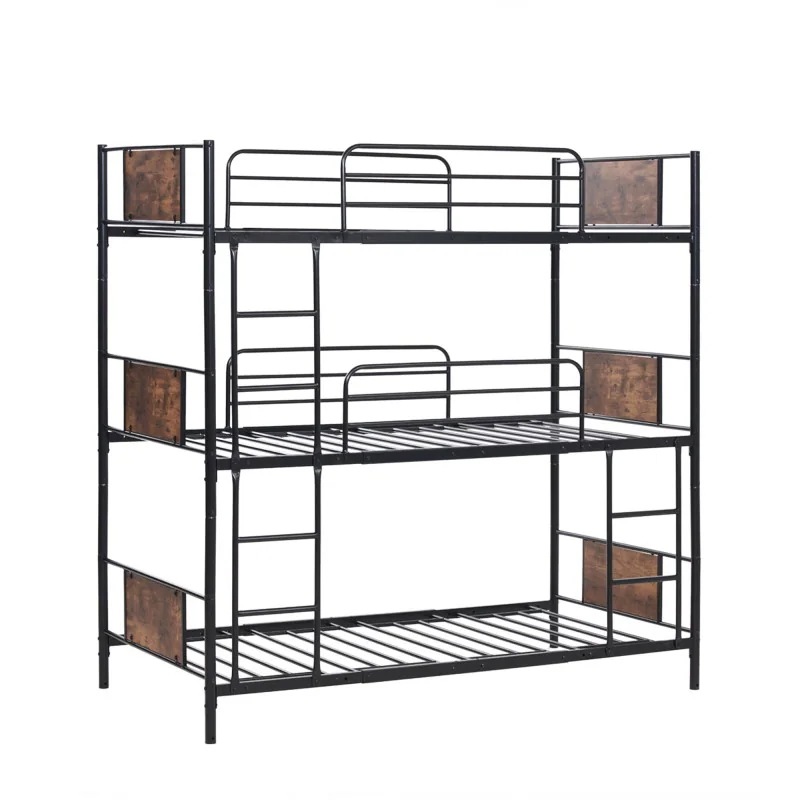 三段ベッド パイプベッド 分離可能 スチールベッド 子供部屋スチール 耐震 業務用 社員寮 学生寮 スチールベッド 二段ベッド 金属製