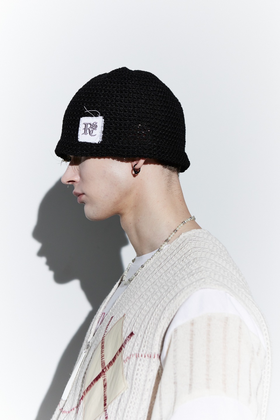 RSSC】 DENIM PATCHED BEANIE : BLACK