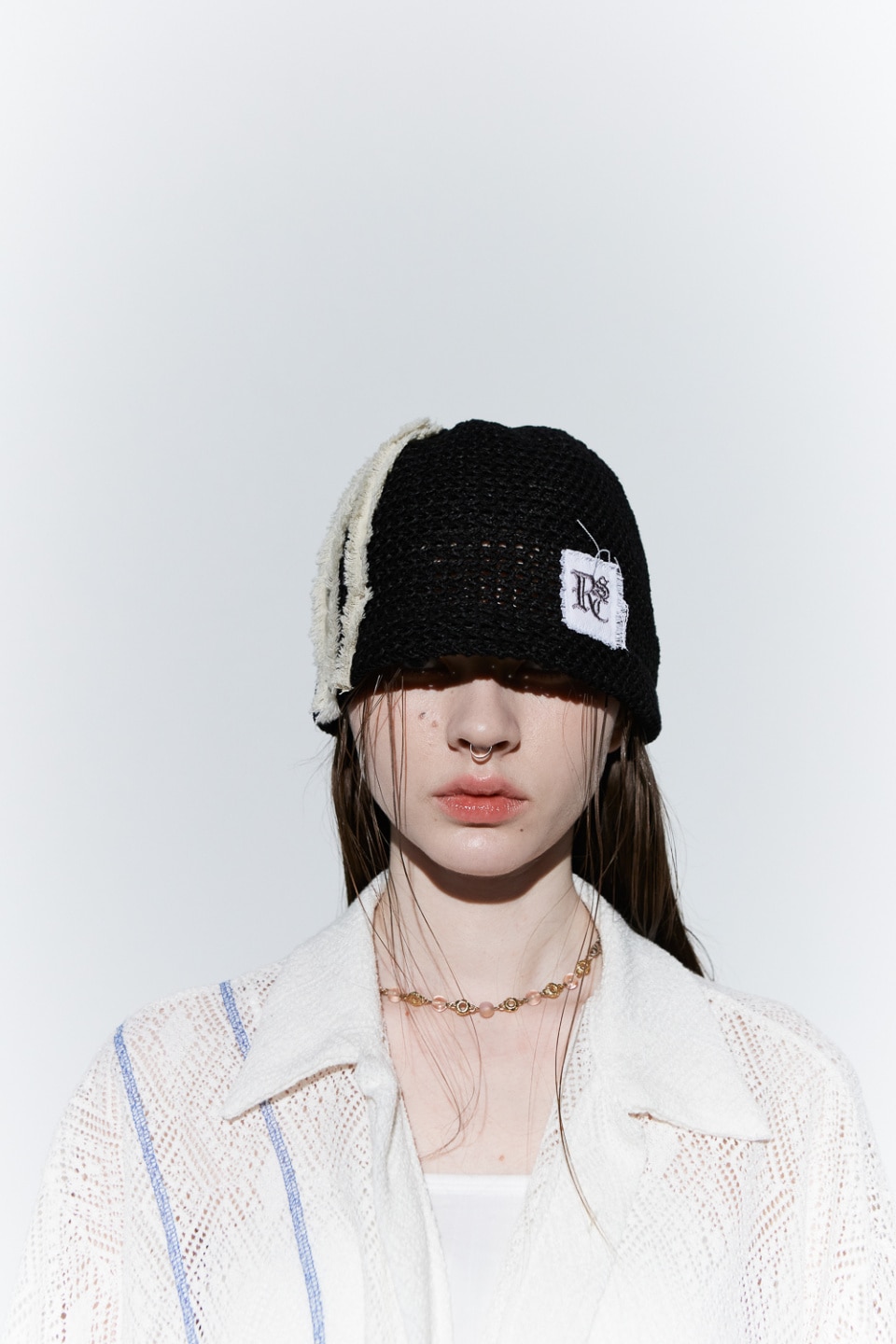 RSSC ■ DENIM PATCHED BEANIE ビーニー MUSINSA公式 | RSSC DENIM PATCHED KNIT BEANIE - BLACK