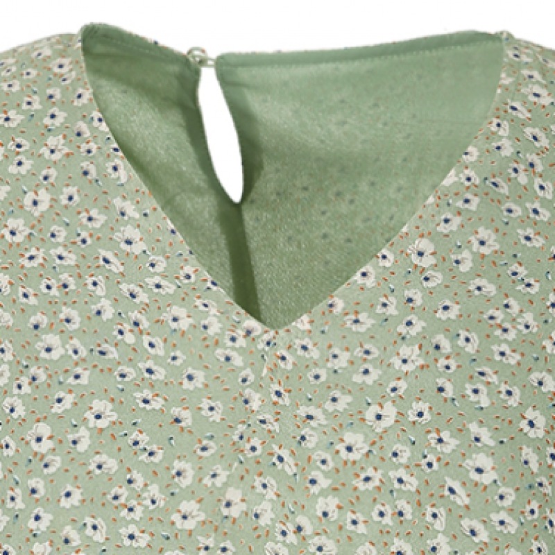 [フォレスト] フラワーVネックアンバランスドレス（OY4OPCN）