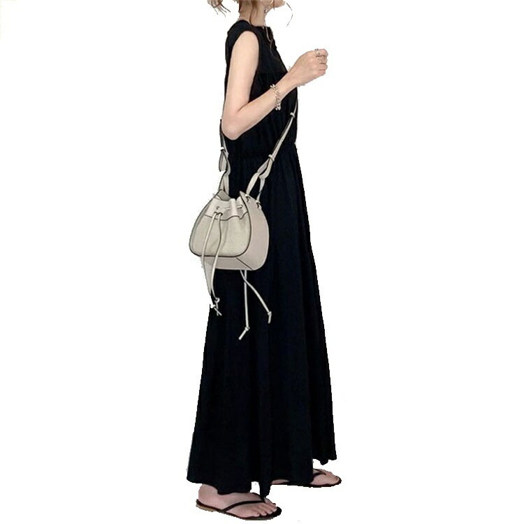 ワンピース レディース ノースリーブ 黒ワンピ ブラック ロング丈ワンピース 可愛い おしゃれ 上品 きれいめ マキシ丈 夏ワンピース Vネック ワンサイズ 袖なしワンピース 2タイプ 黒ワンピース