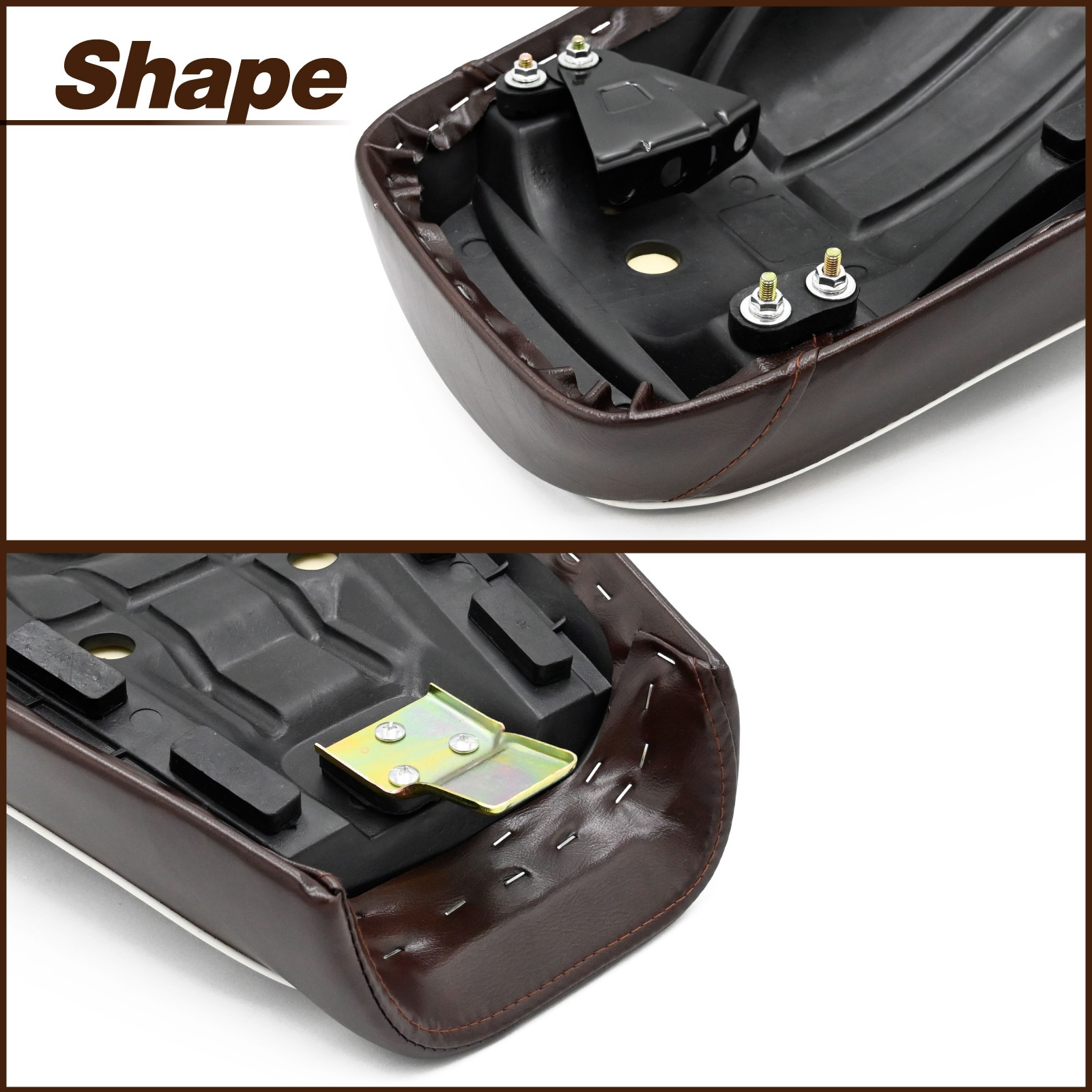 GN125 GN125H GN125-2F シート バイピング ブラウン ホワイトバイピング カスタム パーツ バイク 茶 ドレスアップ レトロ GN125 GN125H GN125-2F シート バイピング ブラウン ホワイトバイピング カスタム パーツ バイク 茶 ドレスアップ レトロ