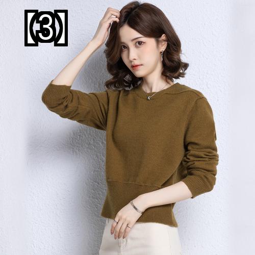 ニット セーター レディース 春秋冬 ショート丈 トップス 長袖 プルオーバー ラウンドネック ウール 柔らかい 快適 大きいサイズ ベージュ 緑 白 無地 シンプル きれいめ ニット セーター レディース 春秋冬 ショート丈 トップス 長袖 プルオーバー ラウンドネック ウール 柔らかい 快適 大きいサイズ ベージュ 緑 白 無地 シンプル きれいめ