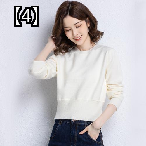 ニット セーター レディース 春秋冬 ショート丈 トップス 長袖 プルオーバー ラウンドネック ウール 柔らかい 快適 大きいサイズ ベージュ 緑 白 無地 シンプル きれいめ ニット セーター レディース 春秋冬 ショート丈 トップス 長袖 プルオーバー ラウンドネック ウール 柔らかい 快適 大きいサイズ ベージュ 緑 白 無地 シンプル きれいめ