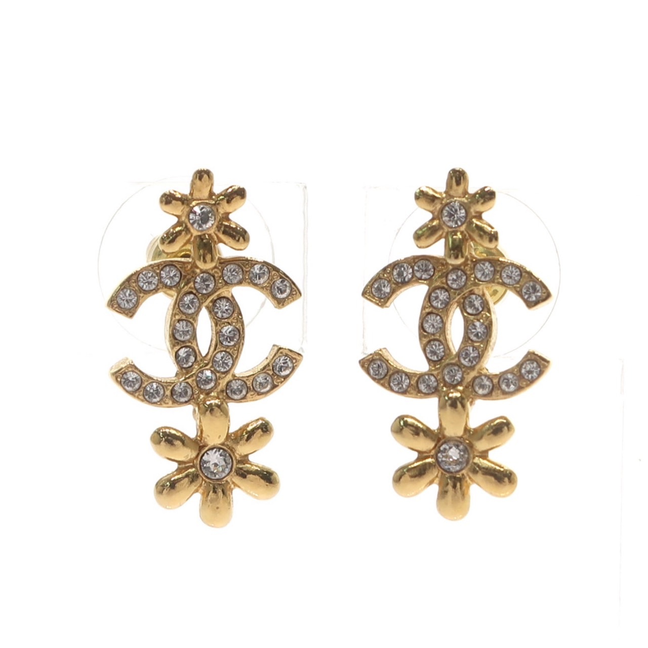 【新品同様】ココマーク ピアス F23A フラワーモチーフ フラワーピアス 花 COCO ラインストーン GP ゴールドカラー レディース アクセサリー 【新品同様】ココマーク ピアス F23A フラワーモチーフ フラワーピアス 花 COCO ラインストーン GP ゴールドカラー レディース アクセサリー