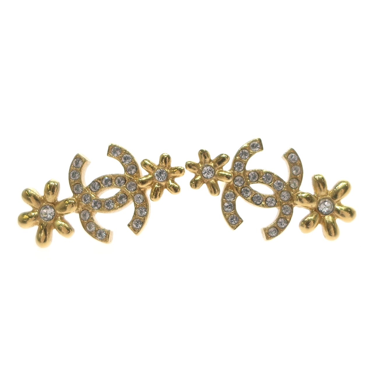 【新品同様】ココマーク ピアス F23A フラワーモチーフ フラワーピアス 花 COCO ラインストーン GP ゴールドカラー レディース アクセサリー 【新品同様】ココマーク ピアス F23A フラワーモチーフ フラワーピアス 花 COCO ラインストーン GP ゴールドカラー レディース アクセサリー