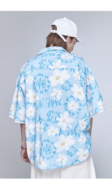 GUUKA クールでトレンディーな Mu Zhicheng Daisy 半袖シャツ