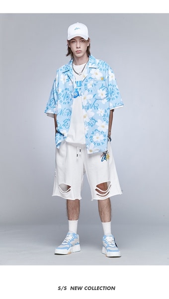 GUUKA クールでトレンディーな Mu Zhicheng Daisy 半袖シャツ