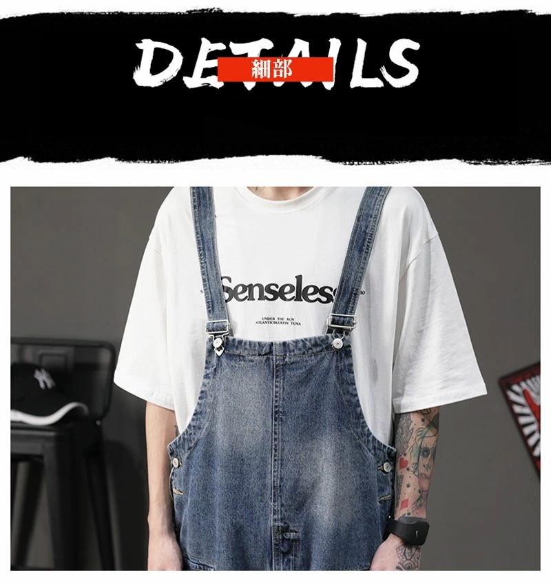 オーバーオール メンズ サロペット デニム ストレートフィット ゆったり つなぎ ツナギ メンズ デニム ジーンズ カーゴパンツ ロングパンツ M L XL 2XL ユニセックス大きいサイズ b系 ヒ