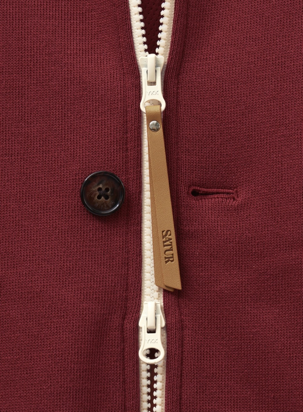 SATUR】 (W) LAWTON ALL DAY TRACK ZIP-UP JACKET : BURGUNDY