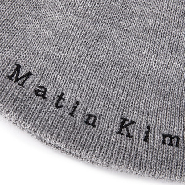 韓国購入正規品 Matin Kim マーティンキム 刺繍ロゴニット帽 ひブラック 楽天市場】Matin Kim ニット帽 マーティンキム LOGO JACQUARD