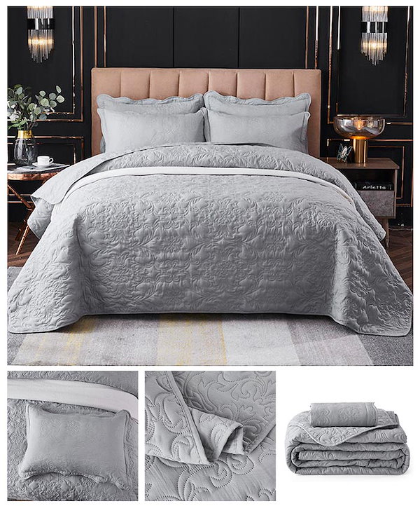 Qoo10] ベッドカバー キルト キルティング 綿