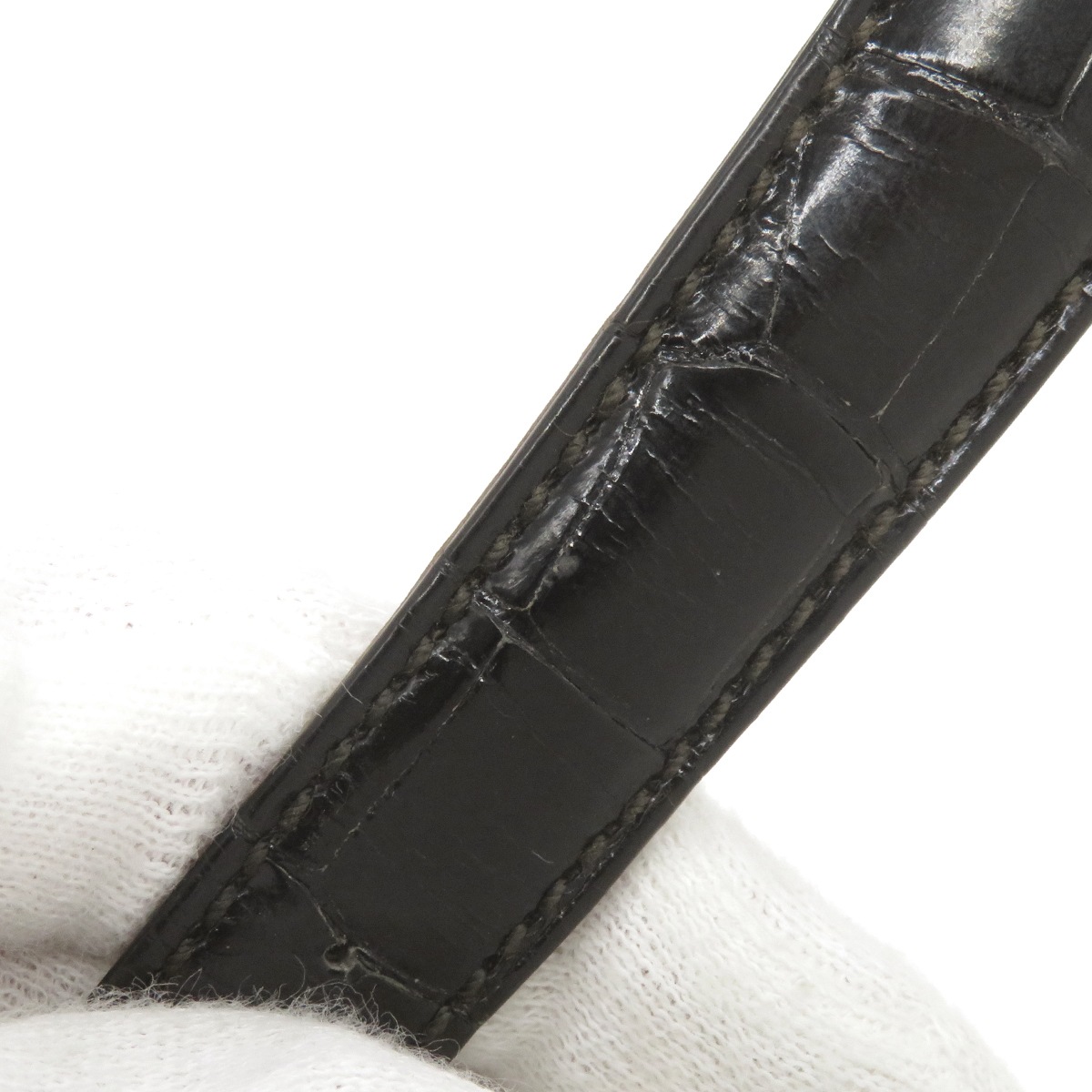 メンズ 純正 クロコ レザー 本革 ベルト バンド 替え 予備 スペア ストラップ 18mm ブラック 黒 メンズ 純正 クロコ レザー 本革 ベルト バンド 替え 予備 スペア ストラップ 18mm ブラック 黒