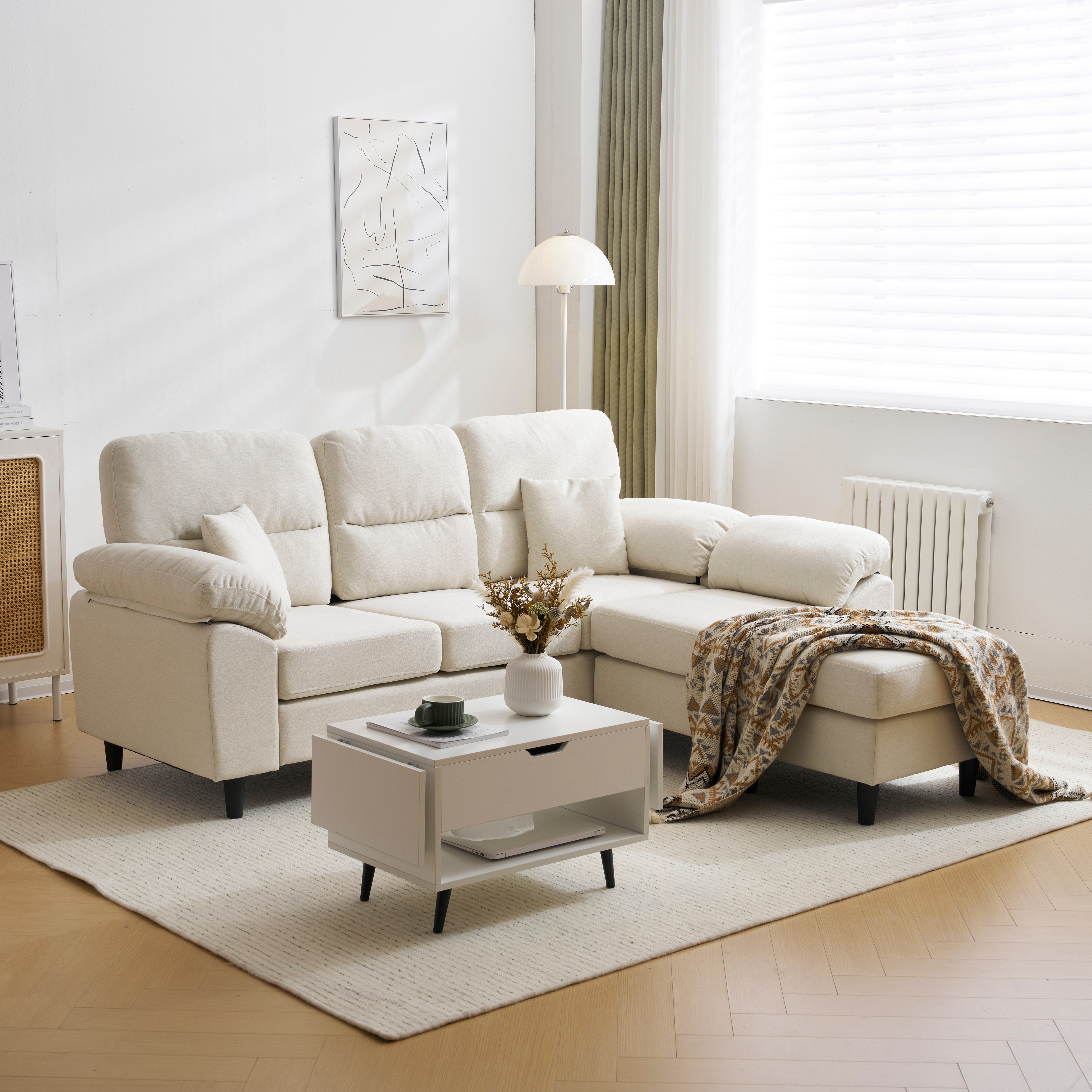 ソファ ソファーセット 5人掛け 2-5人掛け L字 クッション付き 肘付き