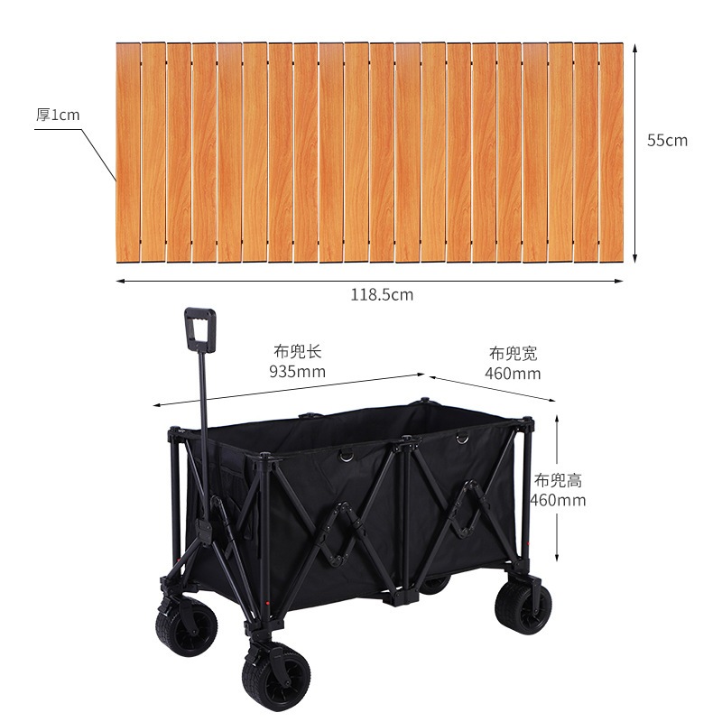 キャンピングバン小型トロリー集合タイプアウトドアホームショッピングカートポータブル折りたたみカートキャンプバンホットセール