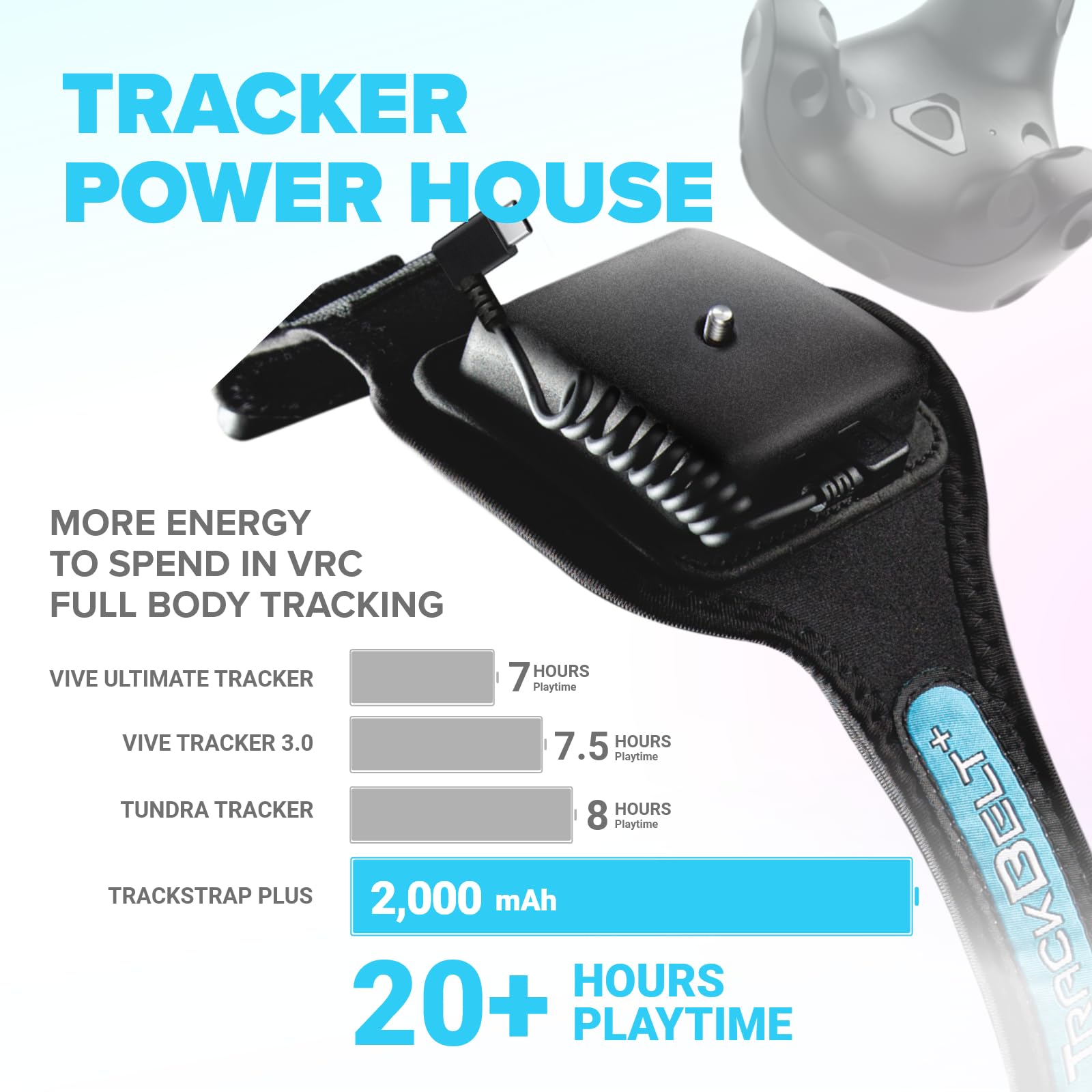 Rebuff Reality Trackstrap PlusはVIVE Ultimate TrackerVIVE TrackerおよびTundra Trackerに対応しています, 20時間以上のプレ Rebuff Reality Trackstrap PlusはVIVE Ultimate TrackerVIVE TrackerおよびTundra Trackerに対応しています, 20時間以上のプレ