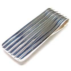 ストライプ マネークリップ 縞模様 ライン シルバー925 財布 お札を挟む お金 本物の銀 アクセサリー おしゃれ スリム スッキリ 紙幣 持ち運び ポケット シンプル mc-00-00009xx