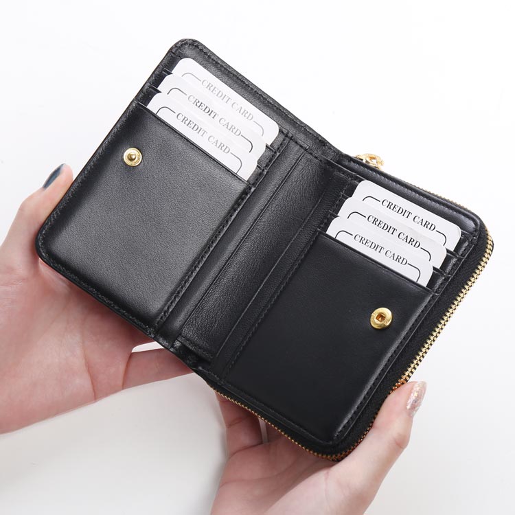 クロコダイル ミニ財布 メンズ 本革 シャイニング 加工 ラウンドファスナー 小銭入れ コンパクト 二つ折り財布 折財布 男性 彼氏 プレゼント ギフト 春財布 高級 (06001750-mens-1