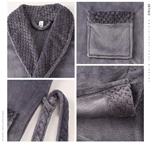 [アーケード] バスローブ メンズ ガウン レディース 男女兼用バスローブ お風呂上がり ルームウェア 部屋着 ナイトガウン おしゃれ Lサイズ グレー