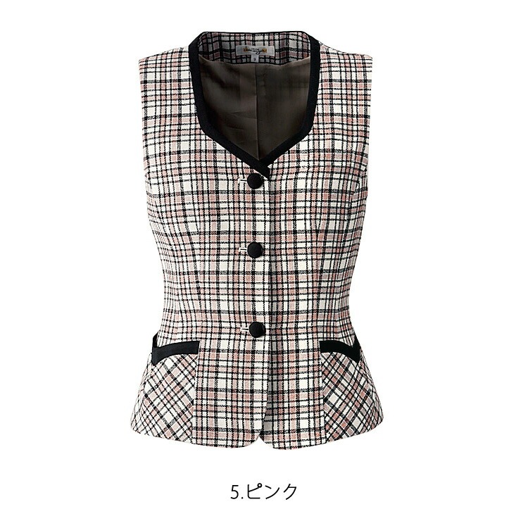 レディース ベスト オフィス チェック ピンク 事務服 定番 ノーマル フォーマル ジョア かわいい 11530 華やか 優しい やわらか レディース ベスト オフィス チェック ピンク 事務服 定番 ノーマル フォーマル ジョア かわいい 11530 華やか 優しい やわらか