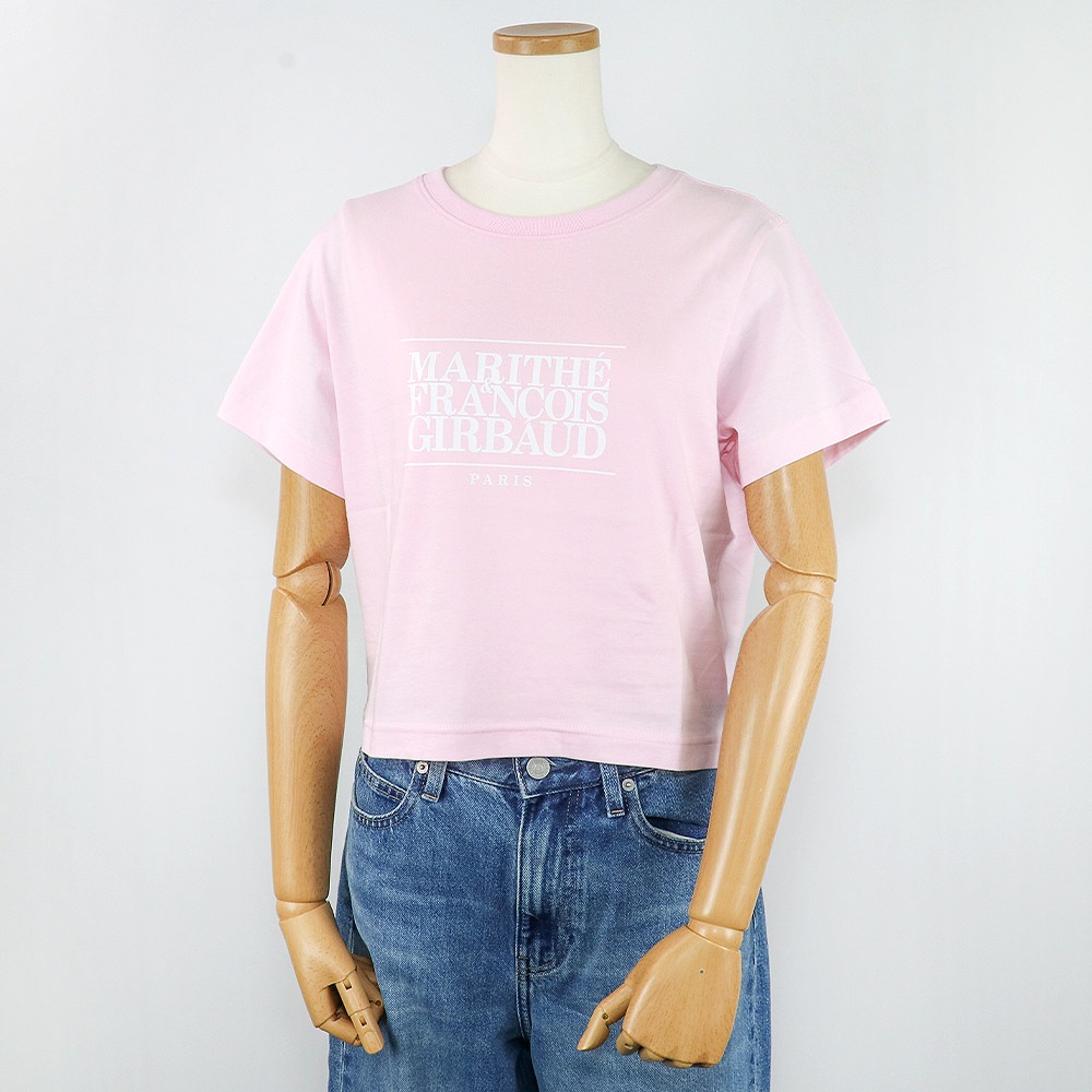 Tシャツ W CLASSIC LOGO CROP TEE LIGHT PINK 半袖 レディース 韓国 ファッション アパレル クロップド丈