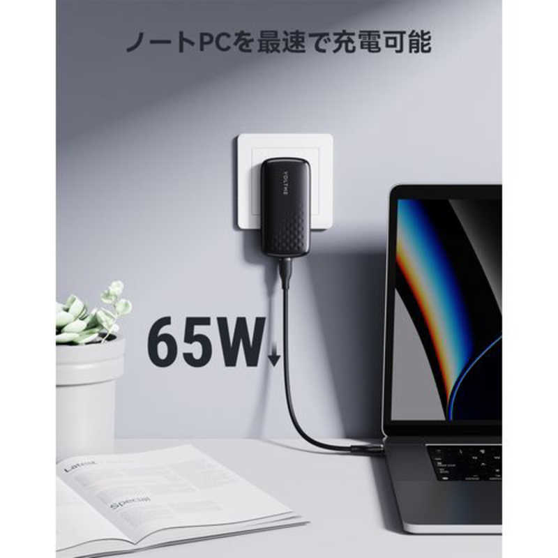 VOLTME　レボ65 EVO 充電器 65W TypeC 黒(CTC Moss 3A バンドル ケーブル付き) ［1ポート］　V2099 mdprevattcaulkingandwaterproofing.com